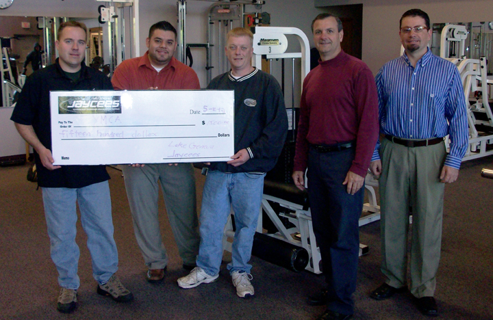 Jaycees Donate to spruce up YMCA Benches